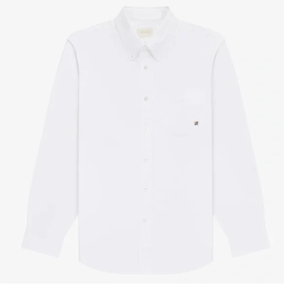 Aime Leon Dore White crest oxford button down shirt in white - size small - Picture 2 of 9